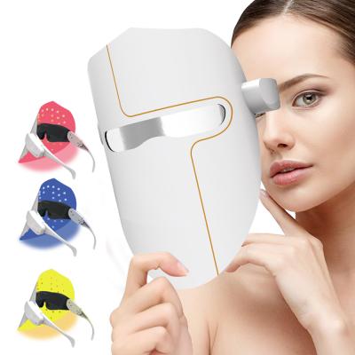 China 7 Color Acne Face Platinum Photo Removal Dye Anti Photon Light Electric Face Mask Neck Led Face Masks for sale