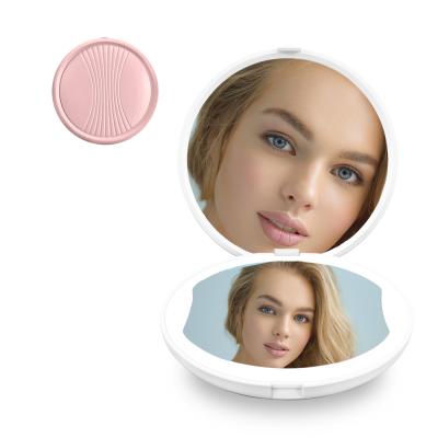 China Lighted Compact Vanity Girl Hollywood Music Metal Cosmetics Beauty Makeup Mirror for sale