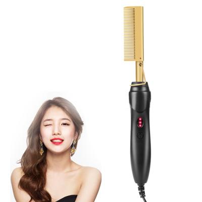 China Wholesale Custom Portable Straightening Electric Straight Hot Hair Straightener Comb for sale