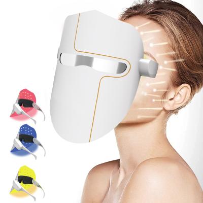 China Dye Removal Skin Therapy 7 Light Photon Eye Protection Lamp Colorful Led Face Mask for sale