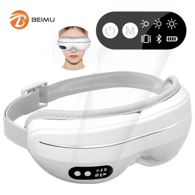 China Smart Wireless Wrinkle Remover Heat Compression 4D EMS Electric Beauty Care Fatigue Eye Massager for sale