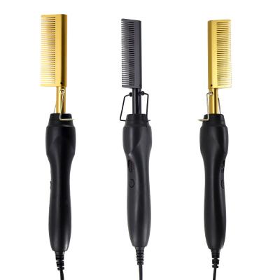 China Multifunctional Home Hair Straightener Flat Irons Use Wet Dry Brush Comb Heating Hot Hair Styler Curling Iron Straight Hair Curler Comb for sale