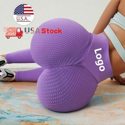 China Breathable Free Shipping Fee USA Butt Crac! crack! Sports Nylon Yoga Gym Women Gaiters Pants High Waisted Elastane Seamless Workout Gaiters for sale