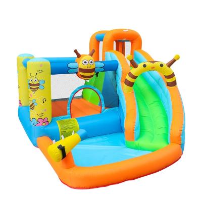 China Cheap Nylon Bouncy Baby Room Slide Bee Bounce Party Inflatable Air Castle Slide For Kids China for sale