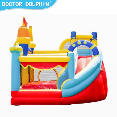 China New Fashion Doctor Dolphin Nylon Crown Bed Bouncy Castle Jumping Castle With Slide Jumping Pool For Kids Bounce House for sale