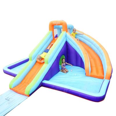 China Hot Popular 420D+840D PVC Fabric AirMyFun 100%FullTest Premade Huge Inflatable Fabric Slide Wholesale From China for sale