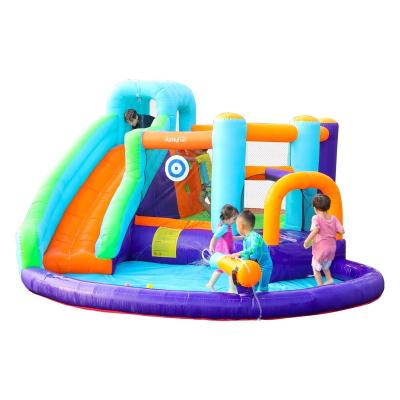 China 420D+840D PVC Fabric AirMyFun Water Bounce Jumping Chamber For Kids Inflatable Bouncer Slide Bouncy Castle With Slide for sale