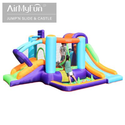 China 420D and 840D Oxford Cloth Combo Bounce Castle Inflatable AirMyFun Wholesale Price Moon Air Bounce House China for sale