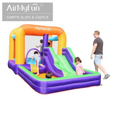 China Custom Outdoor Wholesale Airmyfun PVC Oxford Cloth Bouncy Castle Super Kids Inflatables By The Yard for sale