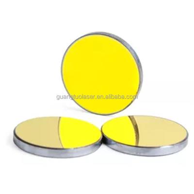 China Hotels CO2 Lazer Machine Parts SI Mirror 30mm Dia Thickness 3mm Silicone Gold Plated Reflective Mirror for sale