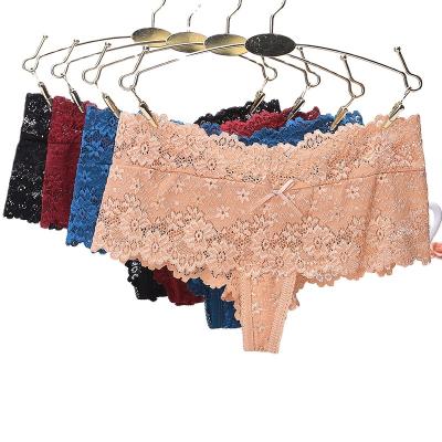 China Anti-Wrinkle Mixed Color Current Wholesale Lace Briefs Women Hot Sexy Underwear Panties Women's Inner Shorts for sale