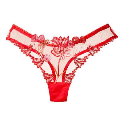 China QUICK DRY sexy transparent panties lace underwear ladies ladies panties thong women fashion lace panties girl for sale