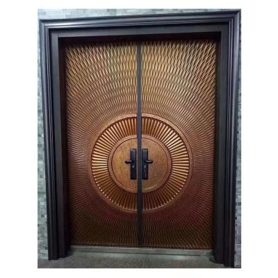 China Modern Luxury Exterior Bulletproof Cast Aluminum Main Entry Door Security Security Doors for sale