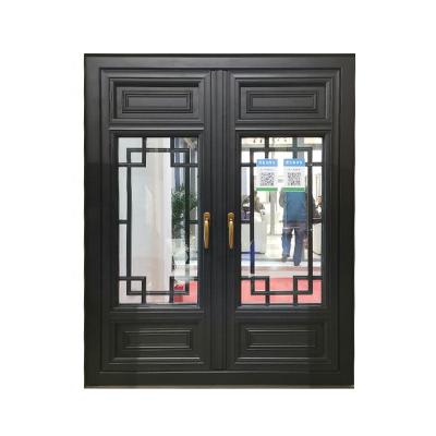 China Screen Decoration Glass Chinese Style Classical Casement Folding Aluminum Windows for sale