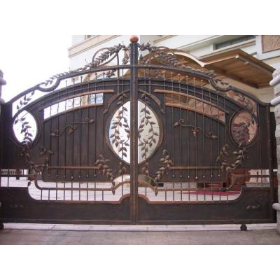 China Anti-theft best-selling hand-forged antique iron yard gate for sale