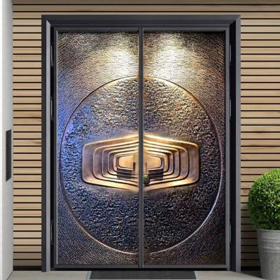 China 2020 latest design exterior copper anti-theft bullet proof door luxury main entrance door for villa for sale