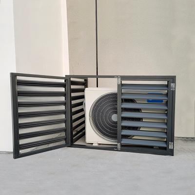 China Modern Outdoor Aluminum AC Unit Canopy Air Conditioner Cover For Residential Building Apartment Customized Service for sale