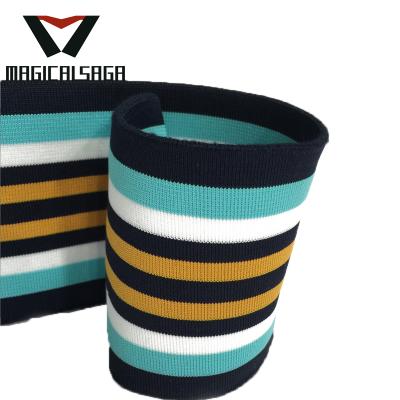 China High Quality Anti-Static Cheap Polyester 2x2 Rib Cuff T-shirt Collar Knitting Fabrics for sale