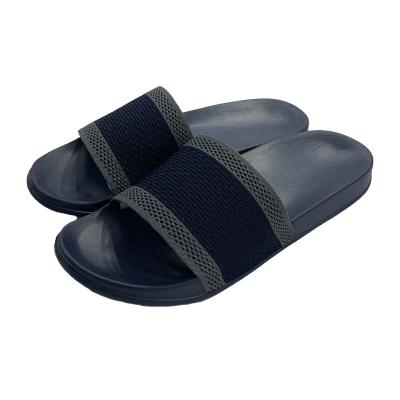 China High Quality Custom Made Polyester Anti-slippery Beach Top Type Man Striped Eva Slide Slippers for sale