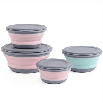 China Contemporary Hot Sale Collapsible Silicone Food Grade Bowl For Kids for sale