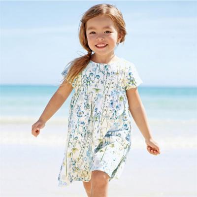 China 100% Natural Organic Cotton Breathable Kids Summer Flower Girl Dress for sale