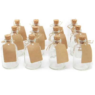 China Gift & Craft 50ML Mini Glass Bottles | Marry decorative glass bottles with Cork Lids for sale