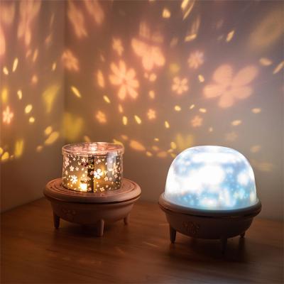 China New ProductsHigh Quality Home Bedroom Music Modern Popular Projector Lamp Night Desk Lamp With Speaker for sale