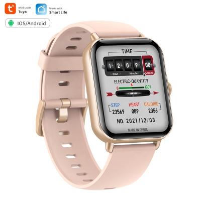 China Wifi Tuya Smart Home Control 1.69inch Phone Calls Smartwatch With Voice Fitness Tracker Auxiliary Sports Watch for sale