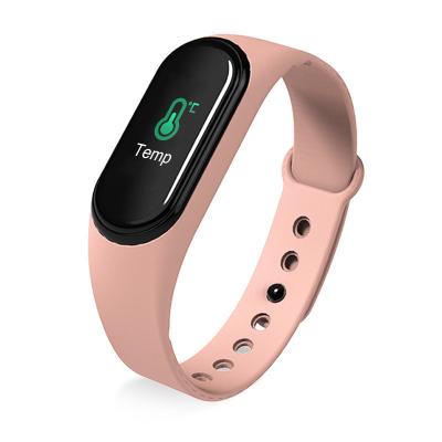 China Multiple-sports Fashion Drop-shipping 0.96Inch Wrist Watch M4T Body Temperature Health Tracker Sports Smart Wristband for sale