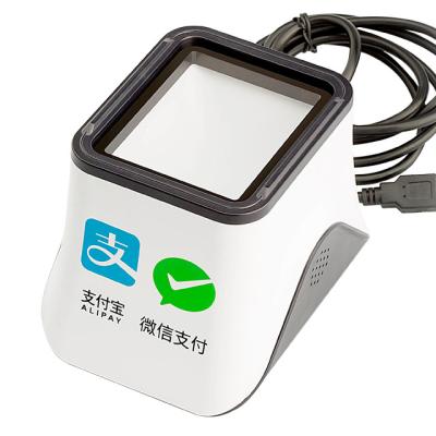 China Box 1D 2D Barcode Scanner Desktop Sense Scanner Quick Scan QR Code Reader Automatic Payment QR Code for sale