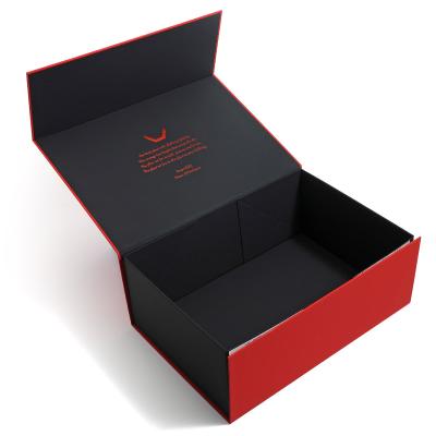 China Handmade Custom Printing Paper Shoe Gift Box Cardboard Logo Flap Open Luxury Rigid Magnetic Folding Apparel Rigid Packaging Boxes for sale