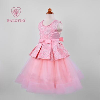 China Factory wholesale price regular lace wedding kids baby sleeveless dress kids dress girls dresses birthday party 2022 for sale