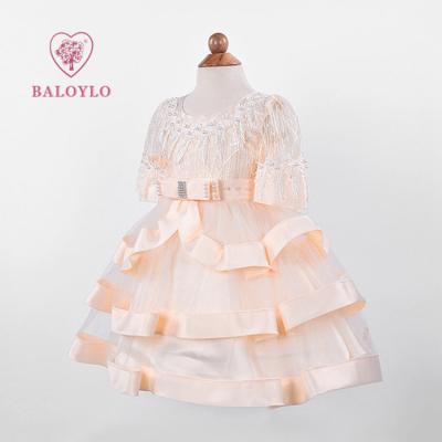 China New Pattern Sweet Babies' Tulle Wholesale Long Sleeve Birthday Party Dresses For Wedding Dresses for sale