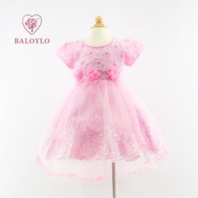 China Anti-wrinkle wedding flower girl cotton Gauze Party Birthday Kids Summer baby dresses for children 3 year girl tutu 2022 for sale