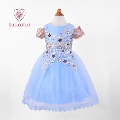 China wholesale china sequin dress girl anti-wrinkle kids party sleeveless girls wedding baby girl 2022 for sale