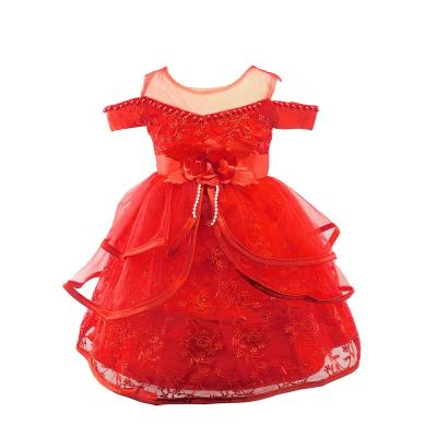 China 2021 New Viable Children's Banquet Dresses One-shoulder Girl's Cake Princess Birthday Dresses for sale