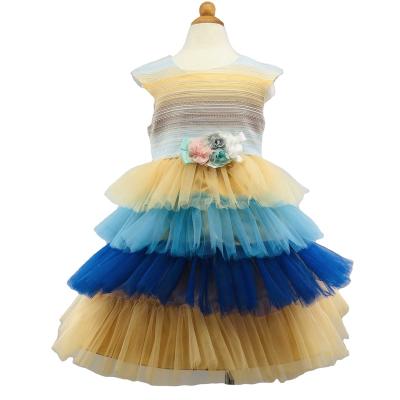 China Sustainable Summer Kids Flower Fashion Floral Kids Babies Dresses For Evening Party for sale