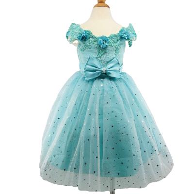 China 2021 New Elegant and Beautiful Viable 5 Color Embroidered Fluffy Princess Tulle Party Dress for sale