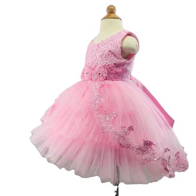 China Wholesale Fashion Children's Dress Anti-wrinkle Princess Embroidered Girls Lace Flower Girl Dress for sale