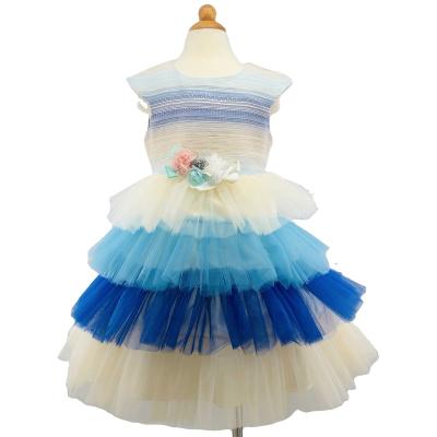 China 2021 New Viable Round Neck Girls' Dress Color Matching Girls' Princess Sleeveless Princess Dress for sale