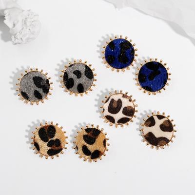 China Trendy Trendy Leopard Print Stud Earring Stud Earrings For Women for sale