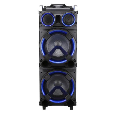 China Vertical Mini System Speaker with 7000mAh Battery and 60w Audio DJ High Power Speaker with Wheels and Trolley for sale