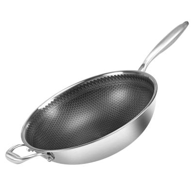 China Sustainable Kitchen Cooking Aluminum Cookware Frying Stainless Steel Nonstick Frying Pan for sale