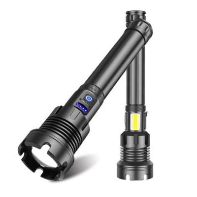 China Zoomable Led Brightest Powerful Handheld Zoomable XHP90 LED Handheld COB Torch High Lumen Red Light Tactical Work Light Red Light Side COB Torch for sale