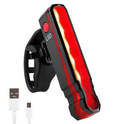 China Rechargeable Via USB Helmets Ride On Bike Front Safety Warning Lamp Rear Tail Laser Bicycle Light Rechargeable for sale