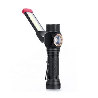 China With Magnetic Torch 18650 Battery Red Light Base Rechargeable Portable COB Working Led Light for sale