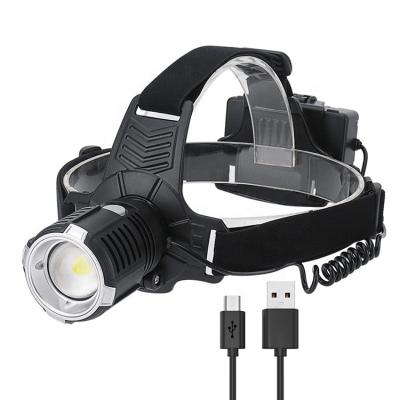 China Rising Emergency Camping Climbing Suite 18650 Battery Power Xhp70 Led Head Torch Light USB Rechargeable Head Lamp for sale