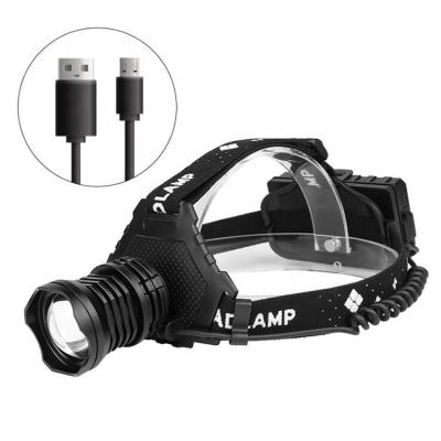 China USB I/O Outdoor Camping Increasing Tactical Head Torch USB Rechargeable Zoomable XHP50 XHP70 Backup Led High Power Headlight for sale