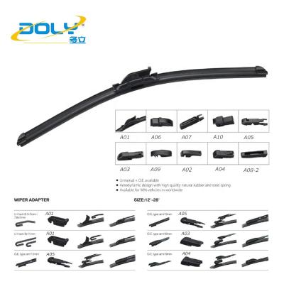 China 99.9% Chinese factory universal frameless wiper blades windshield suitable for car windscreen wiper for sale