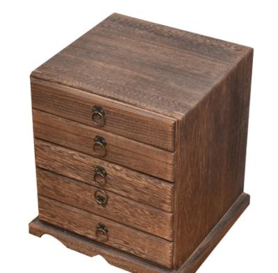 China China Customizable Raw Wooden Case With Drawers Wooden Jewelry Box With Drawers for sale